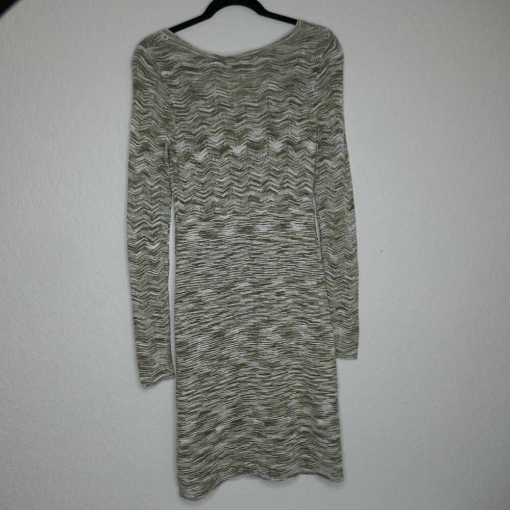 Aventura Gemma Sweater Dress Organic Cotton Knit Long Sleeve Olive Size Small - Picture 4 of 10